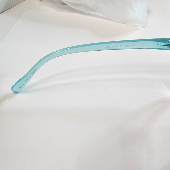 Occi Chiari Blue Reading Glasses +1.00 Power Unisex Round Design Marble Style - Picture 6 of 8